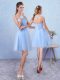 On Sale Sweetheart Sleeveless Lace Up Dama Dress Blue Tulle