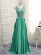 Sleeveless Backless Floor Length Lace and Appliques Homecoming Dress