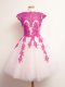 Multi-color Sleeveless Tulle Lace Up Quinceanera Dama Dress for Prom and Party and Wedding Party
