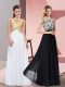 Fabulous Scoop Sleeveless Chiffon Evening Dress Appliques Zipper