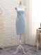 Modest Straps Sleeveless Satin Lace and Appliques Zipper