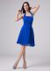 Blue Sleeveless Chiffon Zipper Dress for Prom for Prom and Party