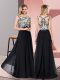Sexy Black Chiffon Zipper Prom Dress Sleeveless Floor Length Appliques Sexy Black Chiffon Zipper Prom Dress Sleeveless Floor Length Appliques