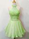 Lace Up Damas Dress Beading Sleeveless Knee Length