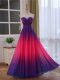 Luxurious Multi-color Sweetheart Lace Up Beading and Ruching Prom Dress Sleeveless