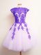 Fantastic Mini Length A-line Sleeveless Multi-color Dama Dress for Quinceanera Lace Up