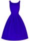 Stylish Taffeta Sleeveless Knee Length Court Dresses for Sweet 16 and Ruching