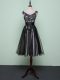 Black Sleeveless Tulle Zipper Prom Evening Gown for Prom and Party