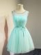 Free and Easy Belt Court Dresses for Sweet 16 Apple Green Lace Up Sleeveless Knee Length