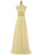 Light Yellow Sleeveless Floor Length Beading and Lace and Appliques Zipper Prom Dresses  Light Yellow Sleeveless Floor Length Beading and Lace and Appliques Zipper Prom Dresses