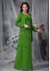Custom Made Sleeveless Chiffon Floor Length Zipper Prom Party Dress in Green with Beading