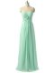 Floor Length Empire Sleeveless Apple Green Quinceanera Court Dresses Lace Up