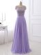 Sleeveless Zipper Floor Length Beading Prom Party Dress