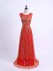 Simple Red Sleeveless Floor Length Beading Zipper Prom Dresses  Simple Red Sleeveless Floor Length Beading Zipper Prom Dresses