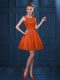 Exceptional Tulle Scoop Sleeveless Zipper Lace and Ruffled Layers Quinceanera Court Dresses in Orange Red Exceptional Tulle Scoop Sleeveless Zipper Lace and Ruffled Layers Quinceanera Court Dresses in Orange Red