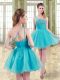 Organza Sleeveless Mini Length Homecoming Dress and Beading