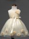 Scoop Sleeveless Zipper Flower Girl Dress Champagne Tulle