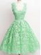 Green Straps Neckline Lace Quinceanera Court of Honor Dress Sleeveless Zipper
