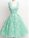 Cheap Apple Green Damas Dress Prom and Party and Wedding Party with Lace Straps Sleeveless Zipper