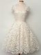 Sumptuous Cap Sleeves Lace Lace Up Quinceanera Court of Honor Dress