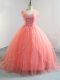 Sleeveless Lace Up Floor Length Beading Quinceanera Gowns