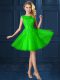 Dynamic Cap Sleeves Knee Length Lace and Belt Lace Up Damas Dress with