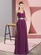 Dark Purple Prom and Party with Beading Sweetheart Sleeveless Lace Up