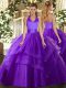 Sleeveless Lace Up Floor Length Ruffled Layers Quinceanera Dress