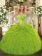 Flare Olive Green Lace Up Sweet 16 Quinceanera Dress Beading and Ruffles Sleeveless Floor Length