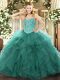 Best Selling Sleeveless Lace Up Floor Length Beading and Ruffles Quince Ball Gowns