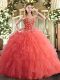 Sleeveless Embroidery and Ruffles Lace Up Sweet 16 Quinceanera Dress