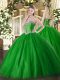Beauteous Sleeveless Floor Length Beading Lace Up 15 Quinceanera Dress with Green  Beauteous Sleeveless Floor Length Beading Lace Up 15 Quinceanera Dress with Green