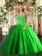 Customized Lace Up 15th Birthday Dress Beading Sleeveless Floor Length