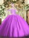 Lilac Off The Shoulder Lace Up Beading Quinceanera Dresses Sleeveless