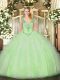 Superior Sleeveless Lace Up Floor Length Beading and Ruffles 15 Quinceanera Dress