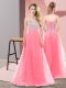 Sleeveless Lace Up Floor Length Beading Prom Party Dress