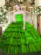 Dazzling Sleeveless Ruffled Layers Floor Length 15th Birthday Dress