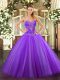 Eye-catching Sweetheart Sleeveless Tulle Sweet 16 Dresses Beading Lace Up  Eye-catching Sweetheart Sleeveless Tulle Sweet 16 Dresses Beading Lace Up