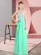 Stunning Lace Prom Dresses Apple Green Zipper Sleeveless Floor Length