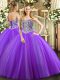 Fine Sleeveless Beading Lace Up Sweet 16 Quinceanera Dress