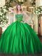 Low Price Floor Length Ball Gowns Sleeveless Green Quinceanera Dress Lace Up
