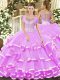 Dazzling Floor Length Ball Gowns Sleeveless Lilac Sweet 16 Quinceanera Dress Clasp Handle