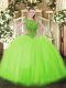 Floor Length Quinceanera Dresses Tulle Sleeveless Beading