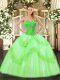 Affordable Floor Length Quinceanera Gown Sweetheart Sleeveless Lace Up