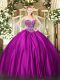Fancy Sleeveless Lace Up Floor Length Beading Quinceanera Dresses