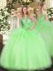 Exquisite Halter Top Lace Up Beading Quinceanera Dresses Sleeveless