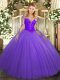 Stunning Lavender 15 Quinceanera Dress Military Ball and Sweet 16 and Quinceanera with Lace Scoop Long Sleeves Lace Up