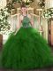 Sleeveless Beading and Ruffles Lace Up Quinceanera Gown
