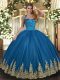 Best Sleeveless Lace Up Floor Length Appliques Quince Ball Gowns