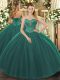 Floor Length Ball Gowns Sleeveless Dark Green Sweet 16 Quinceanera Dress Lace Up